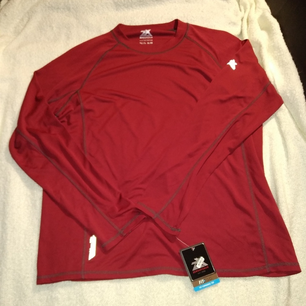 ZeroXposur Burgundy Fit-Formance Shirts